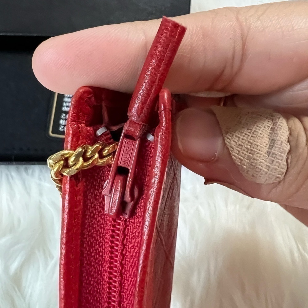 Chanel bicolore quilted matelasse lambskin purse key case - Picture 16 of 16